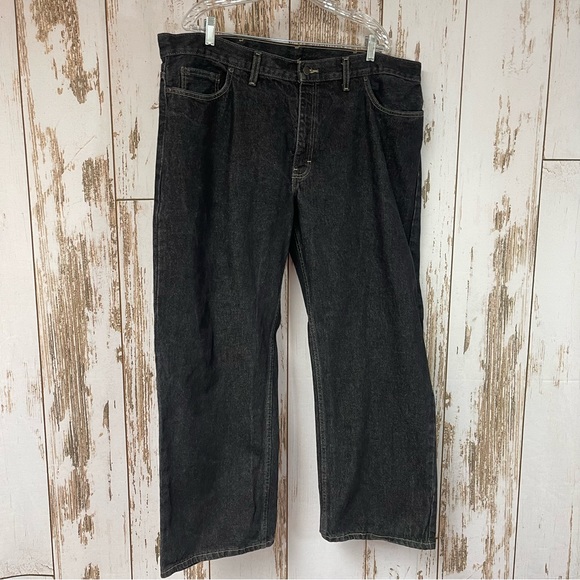 Faded Glory, Black Relaxed Fit Jeans. Size 42x30. In excellent condition! - Picture 1 of 6